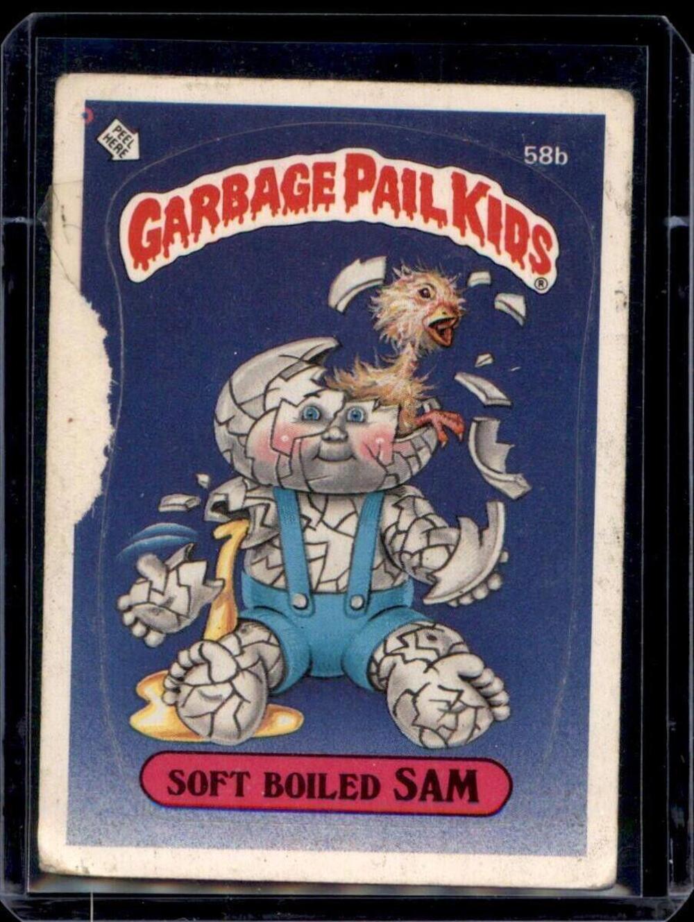 Garbage Pail Kids Card - Soft Boiled Sam #58b